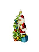 Picture of Santa behind tree 1668B